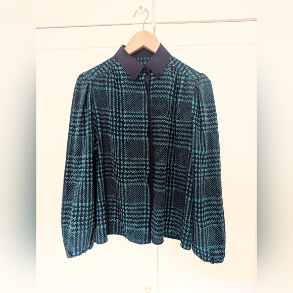 St Michael blouse shirt green navy size 12 - Picture 5 of 11